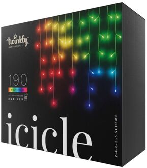 Twinkly 190 RGB LEDs Icicle Lights - Generation II Multikleur