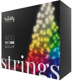 Twinkly Strings kerstverlichting Zwart Groen (400 lampjes)