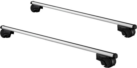 Twinny Load dakdragerset 124 cm aluminium zilver Zilverkleurig