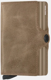 Twinwallet pasjeshouder vintage taupe - No Size