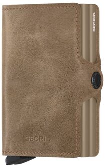 Twinwallet pasjeshouder vintage taupe