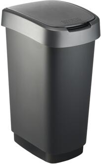 Twist afvalemmer 50 l - antraciet Multikleur
