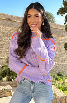 Twist Detail Sweater Lila