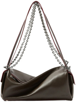 Twisted Chain Duffel Tas Sunnei , Brown , Dames - ONE Size