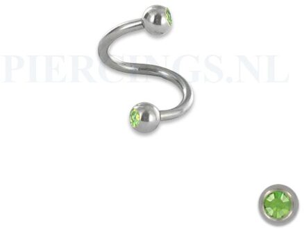 Twister 1.2 mm chirurgisch staal groen