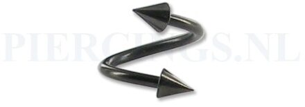 Twister 1.2 mm zwart spikes 8 mm