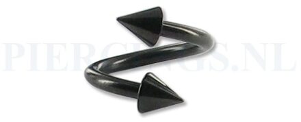 Twister 1.6 mm zwart spikes 12 mm
