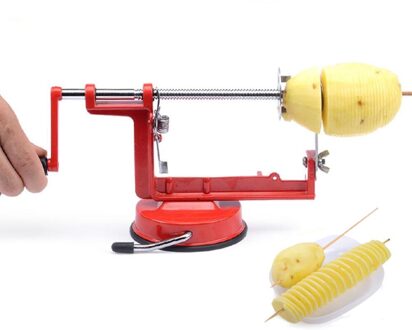 Twister Aardappel slicer Rvs Aardappel Handleiding Cutter Spiraal Chips Twisted Potato Slicer Franse Fry Cutter