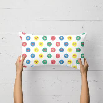 Twister White Rectangular Cushion - 30x50cm - Soft Touch