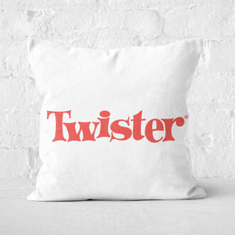 Twister White Square Cushion - 40x40cm - Soft Touch