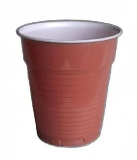 Two-color plastic cups 100 PCs 166cc Aristea