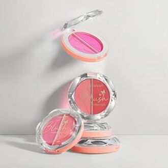 Two-Tone Mineral Blush Palette - 5 Types 01# White & Brown - 6g