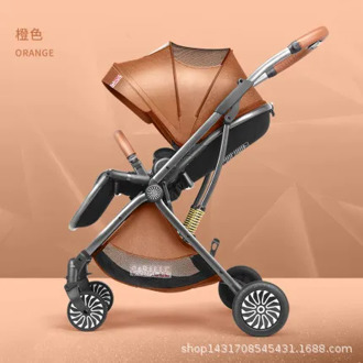 Two-Way High-View Baby Stroller Lightweight Shock-Absorbing Folding Baby Stroller Armchair Stroller for Kids