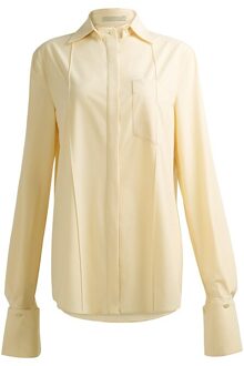 Twotwinstyle Lente Minimalistische Blouse Voor Vrouwen Revers Lange Mouwen Solid Casual Basic Shirts Vrouwelijke Mode Kleding