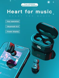 Tws Bluetooth 5.0 Bluetooth Koptelefoon Hd Stereo Draadloze Koptelefoon Noise Cancelling Headset Digitale Display Voor Xiaomi Huawei