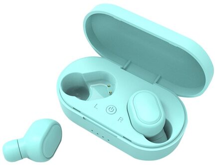 Tws Bluetooth Oortelefoon 5.0 True Draadloze Headsets Met Microfoon Handsfree Oortelefoon Voor Mobiele Telefoon Oortelefoon Stereo Oordopjes groen