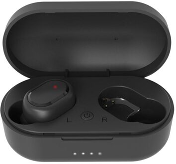 Tws Bluetooth Oortelefoon 5.0 True Draadloze Headsets Met Microfoon Handsfree Oortelefoon Voor Mobiele Telefoon Oortelefoon Stereo Oordopjes zwart