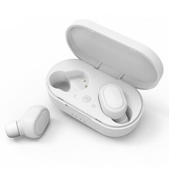 Tws Bluetooth Oortelefoon 5.0 True Draadloze Headsets Met Microfoon Handsfree Oortelefoon Voor Xiaomi Redmi Oortelefoon Stereo Oordopjes wit