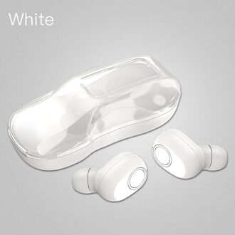 Tws Bluetooth Oortelefoon Bluetooth 5.0 Draadloze Koptelefoon Sport Waterdichte Mini Oordopjes Headsets Met Microfoon Voor Xiaomi Huawei wit