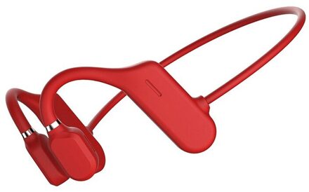 Tws Koptelefoon Met Beengeleiding Koptelefoon Waterdicht Comfortabele Wear Open Oorhaak Licht Gewicht Niet In-Ear Sport rood