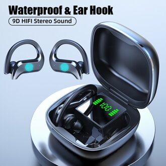 Tws Oorhaak Bluetooth Koptelefoon Waterdichte Dual Touch Oordopjes Stereo Gaming Headset Draadloze Sport Bluetooth Headset