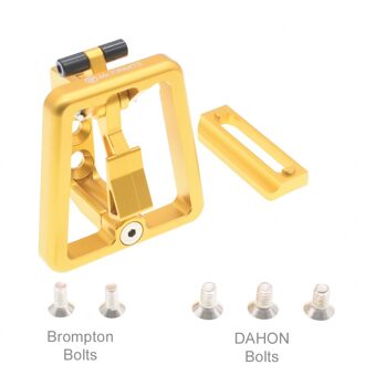 Twtopse Voordrager Blok Voor Brompton Opvouwbare Fiets Bag Bracket Houder Bagage Montage Aluminium 3 Zestig Dahon goud Carrier Block