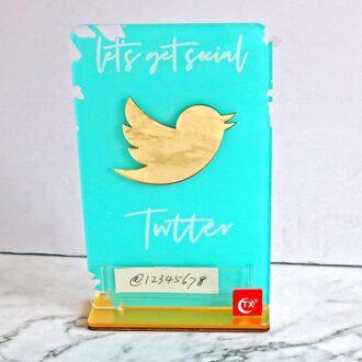 Tx Ins Twitter Facebook Wifi Douche 3Mm Acryl Goud Spiegel Sociale Media Teken Business Teken Voor winkel Decoratie