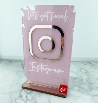 Tx Ins Twitter Facebook Wifi Douche 3Mm Acryl Goud Spiegel Sociale Media Teken Business Teken Voor winkel Decoratie