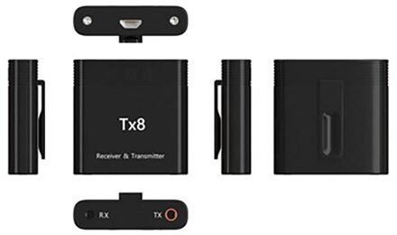 TX8 2 In 1 Bluetooth 5.0 Audio Transmitter Receiver Wireless Music Adapter Laptop TV Long Range Accessories