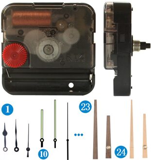 Txl Diy Klok Stil Beweging 4.5 Mm Schroef As, Met Metalen/Hout Naalden, plastic Non Tikkende Wandklokken Mechanisme Quartz