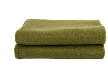 Txz 170*130 Draagbare Outdoor Camping Fleece Deken Ultralichte Kamp Tent Bed Slaapzak Dubbele Fluwelen Deken voor Reizen leger groen