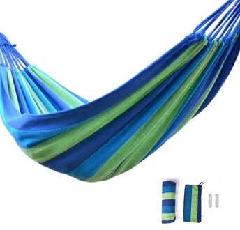 Txz 280*80Cm Draagbare Reizen Canvas Hangmat Outdoor Enkele Persoon Camping Opknoping Schommel Stoel Regenboog Streep Thuis Hangen bed 2002 2002-willekeurig