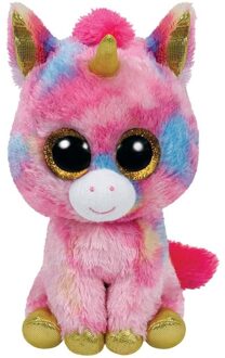 Ty Beanie Beanie Boo's knuffel eenhoorn Fantasia - 15 cm Multikleur