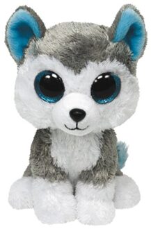 TY Beanie Boo's knuffel hond Slush - 15 cm Grijs