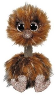 TY Beanie Boos's knuffelstruisvogel Orson bruin 15 cm