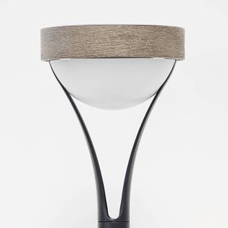 Tyble LED tafellamp op zonne-energie, zwart/teak, 2.700 K, 200 lm zwart, teakgrijs, wit