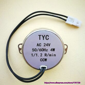 TYC50 AC24V 1/1.2R/Min Cw Ccw Transportband Motor Voor Kattenbakvulling Doos ~ CCW zwart draad