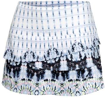 Tye Dye Groove Rok Dames-Wit,Blauw - XL