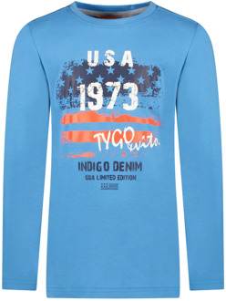 TYGO & vito Jongens shirt usa 1973 mid Blauw - 116