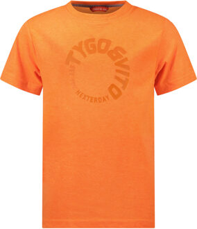 TYGO & vito Jongens t-shirt - James - Neon oranje - Maat 122/128