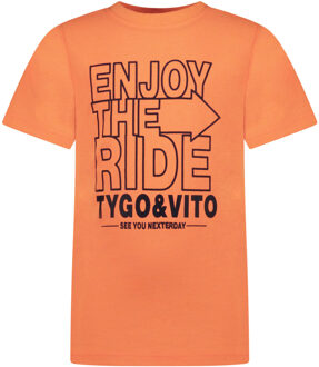 TYGO & vito jongens t-shirt Oranje - 110-116