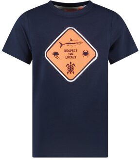 TYGO & vito Jongens t-shirt - Wessel - Navy blauw - Maat 110/116