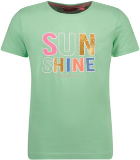 TYGO & vito Meisjes t-shirt glitterprint sunshine mint Groen - 116