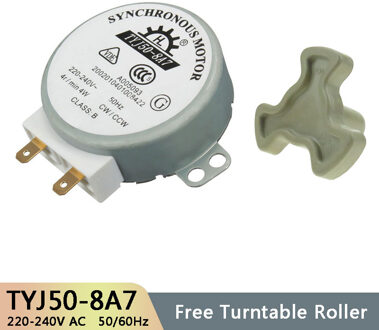 TYJ50-8A7 AC220-240V 4W 50Hz Micro Draaitafel Synchrone Lade Motor Magnetron Accessoires Reserveonderdelendelen Core Koppeling Clutch
