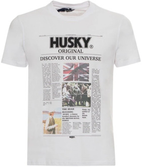 Tyler Lente/Zomer Heren T-shirt Husky Original , White , Heren - 2Xl,Xl,L,M,S,3Xl