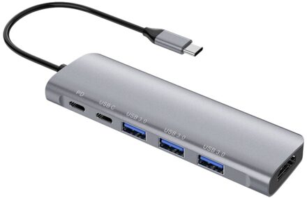 Type-C Docking Station 6-In-1 Hdmi Hub 2-C Port Usb 3.0 Hub Voor Pro/ipad Pro/Nintendo/Type-C Mobiele Telefoons