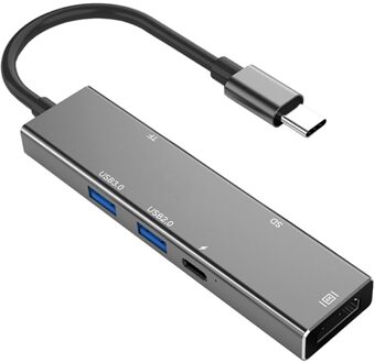Type-C Naar Hdmi 6 In 1 Uitbreiding Dock Usb C Hub Notebook Docking Station Usb C Hub Usb C Naar Hdmi Adapter 6 In 1 Usb C Hub