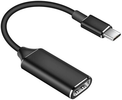 Type-C Naar Hdmi Adapter Hd Tv Adapter Usb 3.1 4K Converter Hdmi Converter Hdmi Conversie Lijn 4K Adapter Voor Pc Laptop Tablet zwart