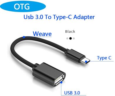 Type C Otg Adapter Kabel Voor Samsung S10 S10 + Xiaomi Mi 9 Een Plus Android Macbook Muis Gamepad Tablet pc Type C Otg Usb Kabels 3