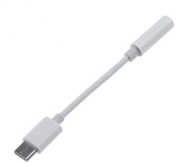 Type-C Tot 3.5Mm Oortelefoon Kabel Adapter Usb 3.1 Type C USB-C Male Naar 3.5 Aux Audio Vrouwelijke jack Voor Xiaomi 6 Mi6 Letv 2 Huawei wit
